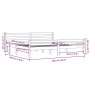 Gray solid wood bed frame 200x200 cm by vidaXL, Beds and slatted bases - Ref: Foro24-814841, Price: 102,54 €, Discount: %