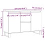 Weißes Sideboard aus Holzwerkstoff, 104 x 35 x 70 cm von vidaXL, Sideboards - Ref: Foro24-827212, Preis: 105,66 €, Rabatt: %