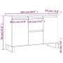 White engineered wood sideboard 104x35x70 cm by vidaXL, Sideboards - Ref: Foro24-827212, Price: 104,04 €, Discount: %