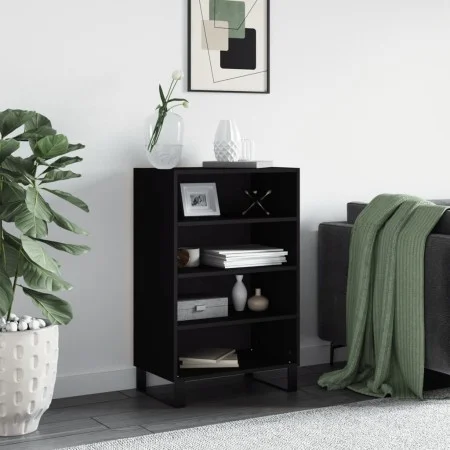 High black engineered wood sideboard 57x35x90 cm by vidaXL, Sideboards - Ref: Foro24-827237, Price: 62,69 €, Discount: %
