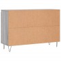 Sonoma gray engineered wood sideboard 104x35x70 cm by vidaXL, Sideboards - Ref: Foro24-827210, Price: 94,04 €, Discount: %