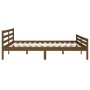 Honigbraunes Massivholzbettgestell 200x200 cm von vidaXL, Betten und Lattenroste - Ref: Foro24-814842, Preis: 102,54 €, Rabat...