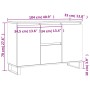 Sideboard aus eichenbraunem Holzwerkstoff, 104 x 35 x 70 cm von vidaXL, Sideboards - Ref: Foro24-827219, Preis: 104,33 €, Rab...