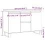 Sideboard aus eichenbraunem Holzwerkstoff, 104 x 35 x 70 cm von vidaXL, Sideboards - Ref: Foro24-827219, Preis: 102,87 €, Rab...