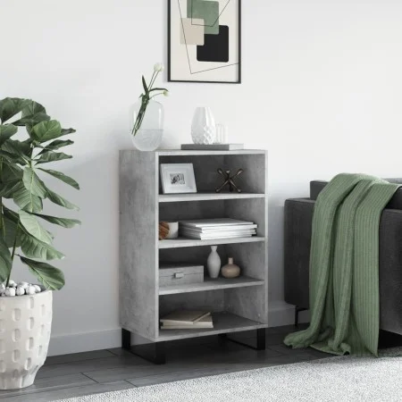 Aparador alto madera de ingeniería gris hormigón 57x35x90 cm de vidaXL, Aparadores - Ref: Foro24-827240, Precio: 60,80 €, Des...