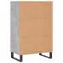 Aparador alto madera de ingeniería gris hormigón 57x35x90 cm de vidaXL, Aparadores - Ref: Foro24-827240, Precio: 60,80 €, Des...