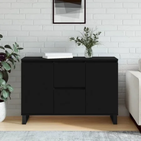 Aparador de madera de ingeniería negro 104x35x70 cm de vidaXL, Aparadores - Ref: Foro24-827213, Precio: 121,07 €, Descuento: %