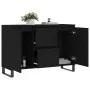 Aparador de madera de ingeniería negro 104x35x70 cm de vidaXL, Aparadores - Ref: Foro24-827213, Precio: 121,07 €, Descuento: %