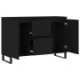 Aparador de madera de ingeniería negro 104x35x70 cm de vidaXL, Aparadores - Ref: Foro24-827213, Precio: 121,07 €, Descuento: %