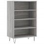 Hohes Sonoma-Sideboard aus grauem Holzwerkstoff, 57 x 35 x 90 cm von vidaXL, Sideboards - Ref: Foro24-827234, Preis: 55,53 €,...