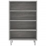 Hohes Sonoma-Sideboard aus grauem Holzwerkstoff, 57 x 35 x 90 cm von vidaXL, Sideboards - Ref: Foro24-827234, Preis: 55,53 €,...