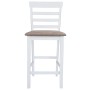 Taburetes de cocina 2 unidades tela blanco