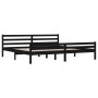 Estructura de cama de madera maciza negro 200x200 cm de vidaXL, Camas y somieres - Ref: Foro24-814843, Precio: 171,88 €, Desc...