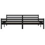 Estructura de cama de madera maciza negro 200x200 cm de vidaXL, Camas y somieres - Ref: Foro24-814843, Precio: 171,88 €, Desc...