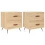 Mesita noche 2 uds madera ingeniería roble Sonoma 40x35x47,5 cm de vidaXL, Mesitas de noche - Ref: Foro24-827251, Precio: 78,...