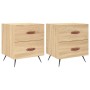 Nachttisch, 2 Stück, Holzwerkstoff, Sonoma-Eiche, 40 x 35 x 47,5 cm von vidaXL, Nachttische - Ref: Foro24-827251, Preis: 79,8...