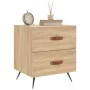 Mesita noche 2 uds madera ingeniería roble Sonoma 40x35x47,5 cm de vidaXL, Mesitas de noche - Ref: Foro24-827251, Precio: 78,...