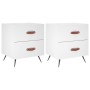 Mesitas de noche 2 uds madera ingeniería blanco 40x35x47,5 cm de vidaXL, Mesitas de noche - Ref: Foro24-827245, Precio: 73,10 €