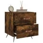 Mesita noche 2 uds madera ingeniería roble ahumado 40x35x47,5cm de vidaXL, Mesitas de noche - Ref: Foro24-827255, Precio: 56,...