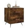 Mesita noche 2 uds madera ingeniería roble ahumado 40x35x47,5cm de vidaXL, Mesitas de noche - Ref: Foro24-827255, Precio: 56,...