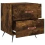 Mesita noche 2 uds madera ingeniería roble ahumado 40x35x47,5cm de vidaXL, Mesitas de noche - Ref: Foro24-827255, Precio: 56,...