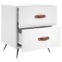 Engineered wood white bedside table 40x35x47.5 cm by vidaXL, Nightstands - Ref: Foro24-827244, Price: 46,94 €, Discount: %
