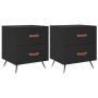 Mesitas de noche 2 uds madera ingeniería negro 40x35x47,5 cm de vidaXL, Mesitas de noche - Ref: Foro24-827247, Precio: 83,38 €