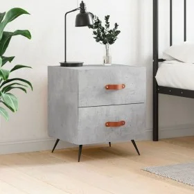 Mesita de noche madera ingeniería gris hormigón 40x35x47,5 cm de vidaXL, Mesitas de noche - Ref: Foro24-827252, Precio: 45,38...