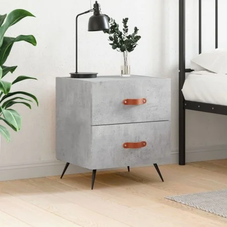 Mesita de noche madera ingeniería gris hormigón 40x35x47,5 cm de vidaXL, Mesitas de noche - Ref: Foro24-827252, Precio: 45,38...