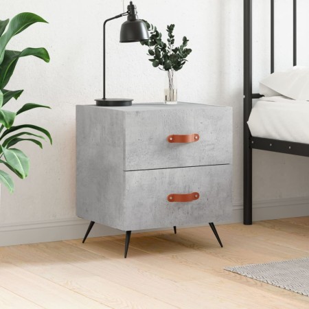 Mesita de noche madera ingeniería gris hormigón 40x35x47,5 cm de vidaXL, Mesitas de noche - Ref: Foro24-827252, Precio: 46,20...