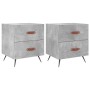 Nachttisch 2 Stück betongraues Holzwerkstoff 40x35x47,5cm von vidaXL, Nachttische - Ref: Foro24-827253, Preis: 65,34 €, Rabat...