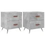 Nightstand 2 pcs concrete gray engineered wood 40x35x47.5cm by vidaXL, Nightstands - Ref: Foro24-827253, Price: 64,70 €, Disc...