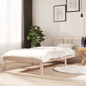 Estructura de cama madera maciza 90x190 cm de vidaXL, Camas y somieres - Ref: Foro24-814849, Precio: 83,62 €, Descuento: %