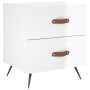 Glossy white engineered wood bedside table 40x35x47.5cm by vidaXL, Nightstands - Ref: Foro24-827248, Price: 50,07 €, Discount: %