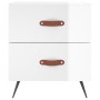 Glossy white engineered wood bedside table 40x35x47.5cm by vidaXL, Nightstands - Ref: Foro24-827248, Price: 50,07 €, Discount: %