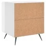 Glänzend weißer Nachttisch aus Holzwerkstoff, 40 x 35 x 47,5 cm von vidaXL, Nachttische - Ref: Foro24-827248, Preis: 49,53 €,...