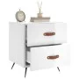 Glänzend weißer Nachttisch aus Holzwerkstoff, 40 x 35 x 47,5 cm von vidaXL, Nachttische - Ref: Foro24-827248, Preis: 49,53 €,...