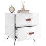 Glänzend weißer Nachttisch aus Holzwerkstoff, 40 x 35 x 47,5 cm von vidaXL, Nachttische - Ref: Foro24-827248, Preis: 50,13 €,...