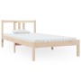 Estructura de cama madera maciza 90x190 cm de vidaXL, Camas y somieres - Ref: Foro24-814849, Precio: 85,50 €, Descuento: %