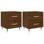 Mesita noche 2 uds madera ingeniería marrón roble 40x35x47,5 cm de vidaXL, Mesitas de noche - Ref: Foro24-827275, Precio: 82,...