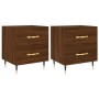 Nachttisch, 2 Stück, Eichenbraun, Holzwerkstoff, 40 x 35 x 47,5 cm von vidaXL, Nachttische - Ref: Foro24-827275, Preis: 83,96...