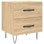 Mesita noche 2 uds madera ingeniería roble Sonoma 40x35x47,5 cm de vidaXL, Mesitas de noche - Ref: Foro24-827299, Precio: 79,...