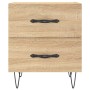 Bedside table 2 units engineered wood Sonoma oak 40x35x47.5 cm by vidaXL, Nightstands - Ref: Foro24-827299, Price: 79,33 €, D...