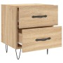 Bedside table 2 units engineered wood Sonoma oak 40x35x47.5 cm by vidaXL, Nightstands - Ref: Foro24-827299, Price: 79,33 €, D...