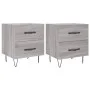 Nightstands 2 pcs Sonoma gray engineered wood 40x35x47.5 cm by vidaXL, Nightstands - Ref: Foro24-827305, Price: 59,65 €, Disc...