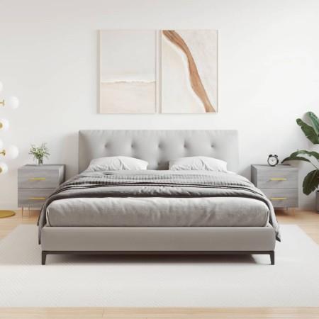 Mesitas noche 2 uds madera ingeniería gris Sonoma 40x35x47,5 cm de vidaXL, Mesitas de noche - Ref: Foro24-827289, Precio: 104...