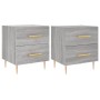Mesitas noche 2 uds madera ingeniería gris Sonoma 40x35x47,5 cm de vidaXL, Mesitas de noche - Ref: Foro24-827289, Precio: 104...