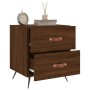 Bedside table 2 units engineered wood brown oak 40x35x47.5 cm by vidaXL, Nightstands - Ref: Foro24-827259, Price: 56,05 €, Di...