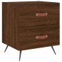 Bedside table 2 units engineered wood brown oak 40x35x47.5 cm by vidaXL, Nightstands - Ref: Foro24-827259, Price: 56,05 €, Di...