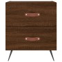 Bedside table 2 units engineered wood brown oak 40x35x47.5 cm by vidaXL, Nightstands - Ref: Foro24-827259, Price: 56,05 €, Di...
